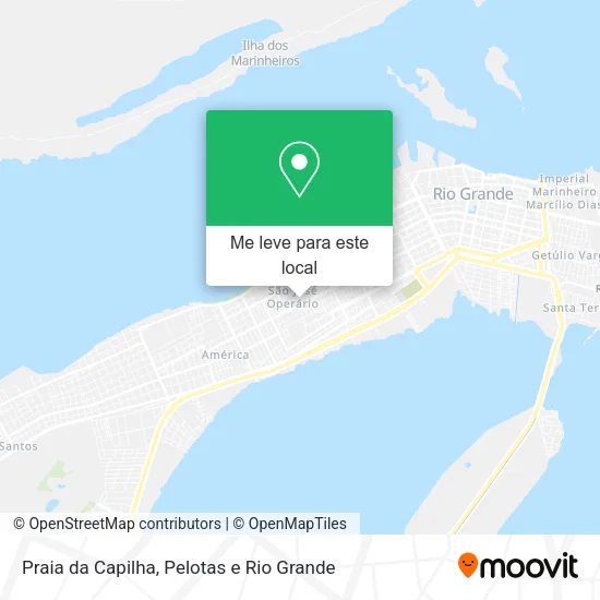 Praia da Capilha mapa
