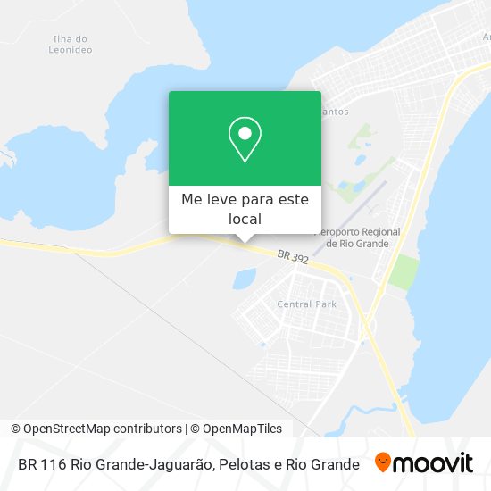 BR 116 Rio Grande-Jaguarão mapa