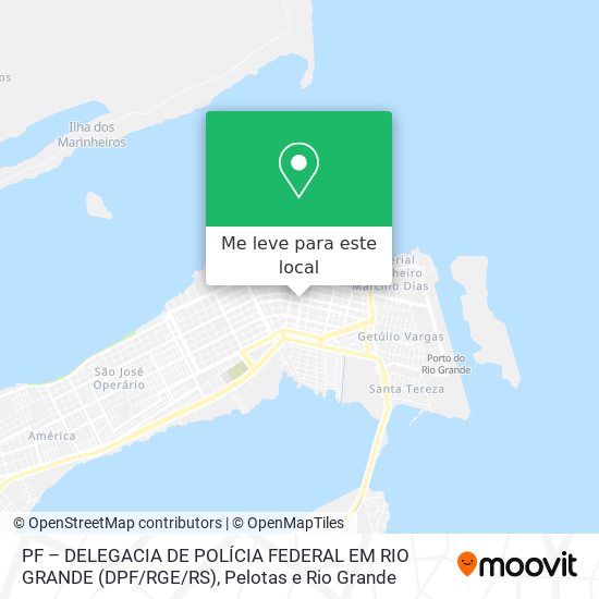 PF – DELEGACIA DE POLÍCIA FEDERAL EM RIO GRANDE (DPF / RGE / RS) mapa