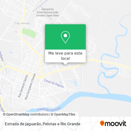 Estrada de jaguarão mapa