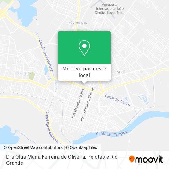 Dra Olga Maria Ferreira de Oliveira mapa