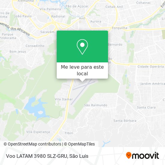 Voo LATAM 3980 SLZ-GRU mapa