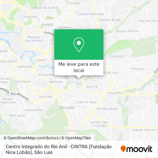 Centro Integrado do Rio Anil - CINTRA (Fundação Nice Lobão) mapa