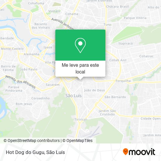 Hot Dog do Gugu mapa