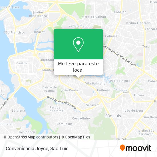 Conveniência Joyce mapa