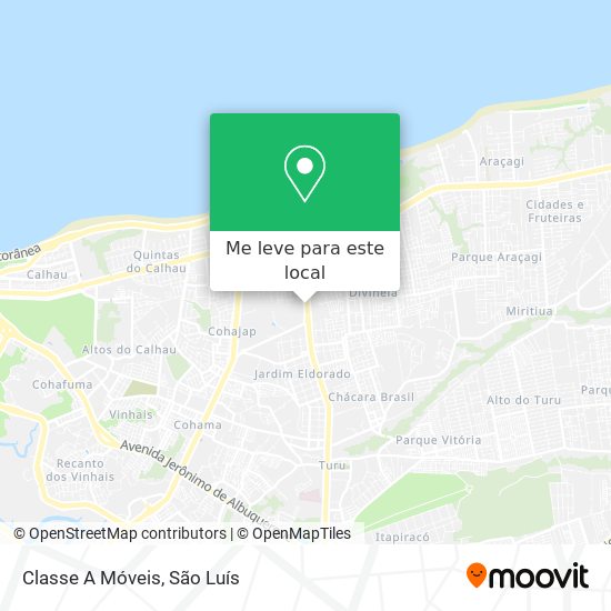 Classe A Móveis mapa