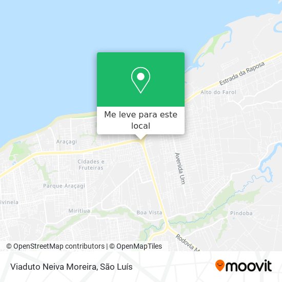 Viaduto Neiva Moreira mapa