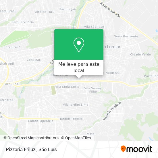 Pizzaria Friluzi mapa