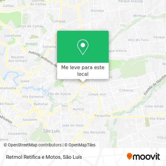 Retmol Retifica e Motos mapa