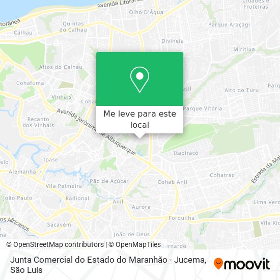 Junta Comercial do Estado do Maranhão - Jucema mapa