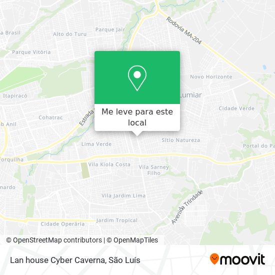 Lan house Cyber Caverna mapa