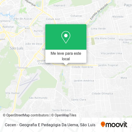 Cecen - Geografia E Pedagógia Da Uema mapa