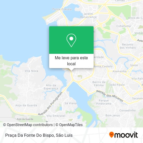 Praça Da Fonte Do Bispo mapa