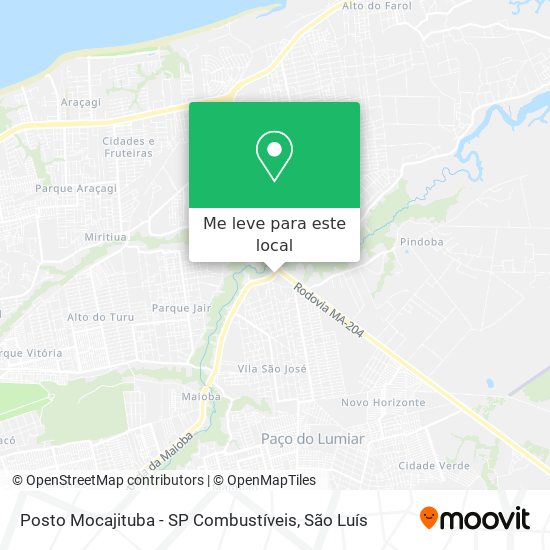Posto Mocajituba - SP Combustíveis mapa