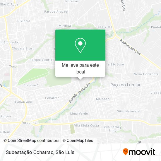 Subestação Cohatrac mapa