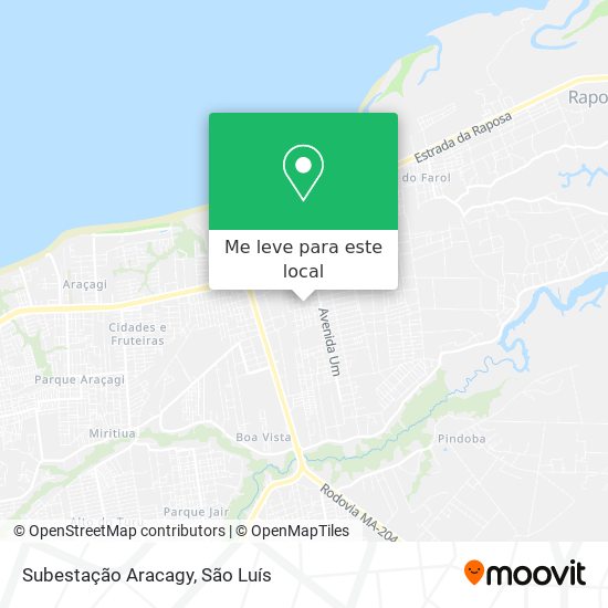 Subestação Aracagy mapa