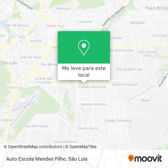 Auto Escola Mendes Filho mapa