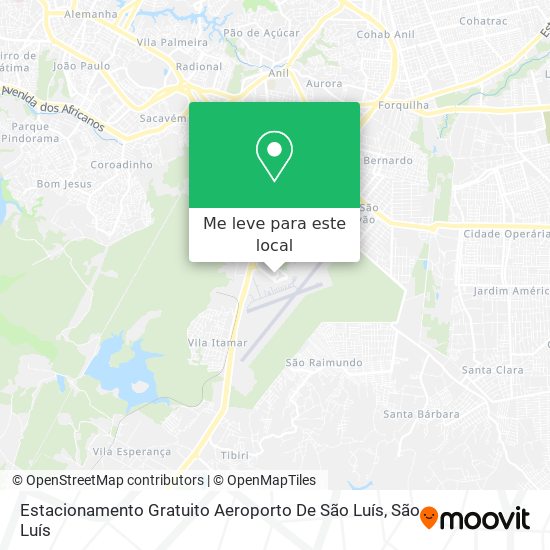 Estacionamento Gratuito Aeroporto De São Luís mapa