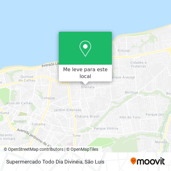 Supermercado Todo Dia Divinéia mapa