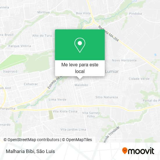 Malharia Bibi mapa