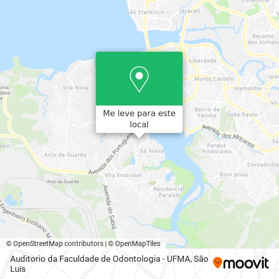 Auditorio da Faculdade de Odontologia - UFMA mapa