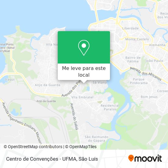 Centro de Convenções - UFMA mapa