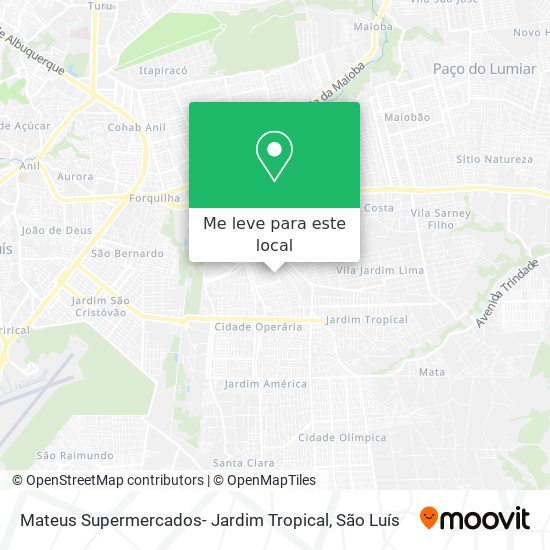 Mateus Supermercados- Jardim Tropical mapa