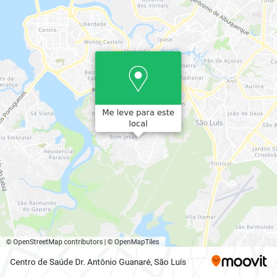Centro de Saúde Dr. Antônio Guanaré mapa