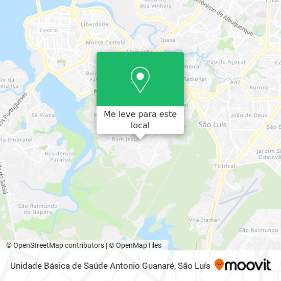 Unidade Básica de Saúde Antonio Guanaré mapa