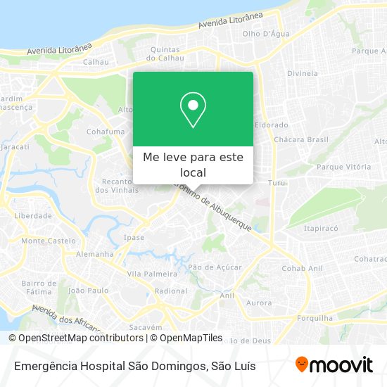 Emergência Hospital São Domingos mapa