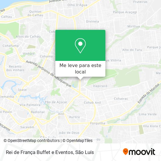 Rei de França Buffet e Eventos mapa