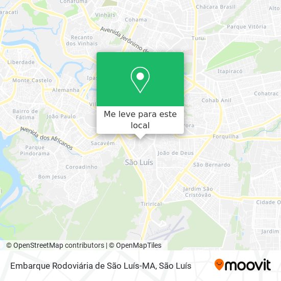 Embarque Rodoviária de São Luís-MA mapa