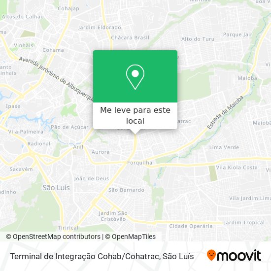 Terminal de Integração Cohab / Cohatrac mapa