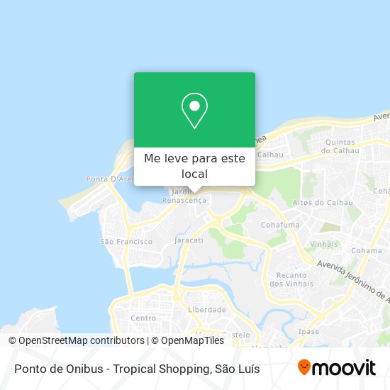 Ponto de Onibus - Tropical Shopping mapa