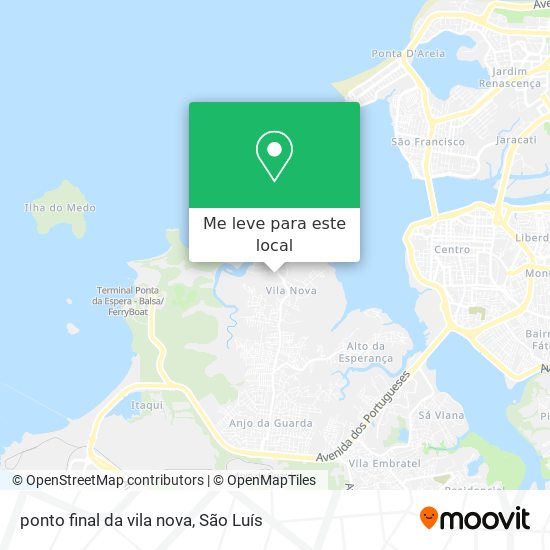 ponto final da vila nova mapa