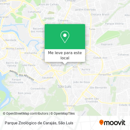 Parque Zoológico de Carajás mapa