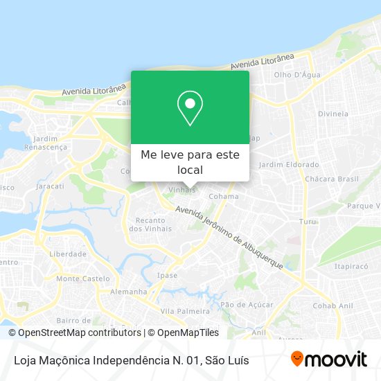 Loja Maçônica Independência N. 01 mapa