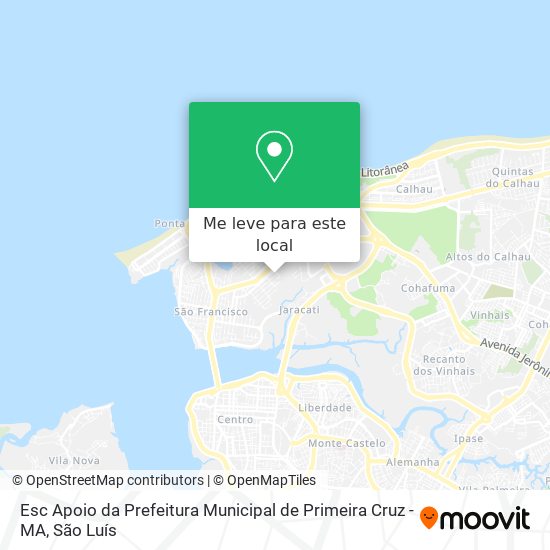 Esc Apoio da Prefeitura Municipal de Primeira Cruz - MA mapa