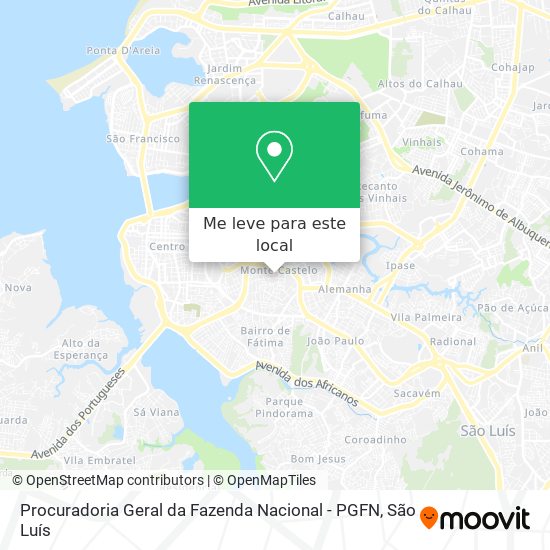 Procuradoria Geral da Fazenda Nacional - PGFN mapa