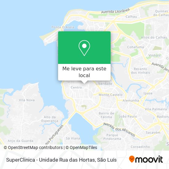 SuperClinica - Unidade Rua das Hortas mapa