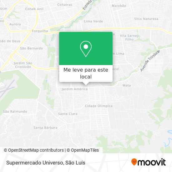 Supermercado Universo mapa