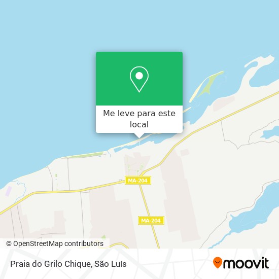 Praia do Grilo Chique mapa