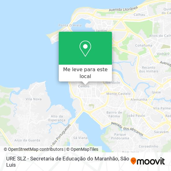 URE SLZ - Secretaria de Educação do Maranhão mapa