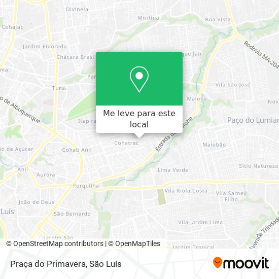 Praça do Primavera mapa