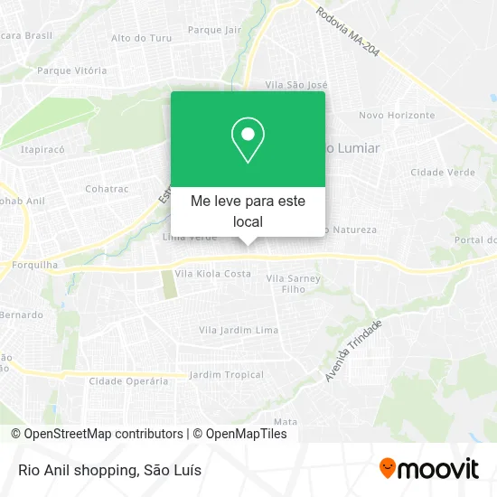 Rio Anil shopping mapa