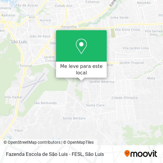 Fazenda Escola de São Luís - FESL mapa