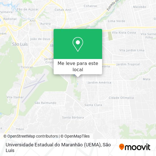 Universidade Estadual do Maranhão (UEMA) mapa