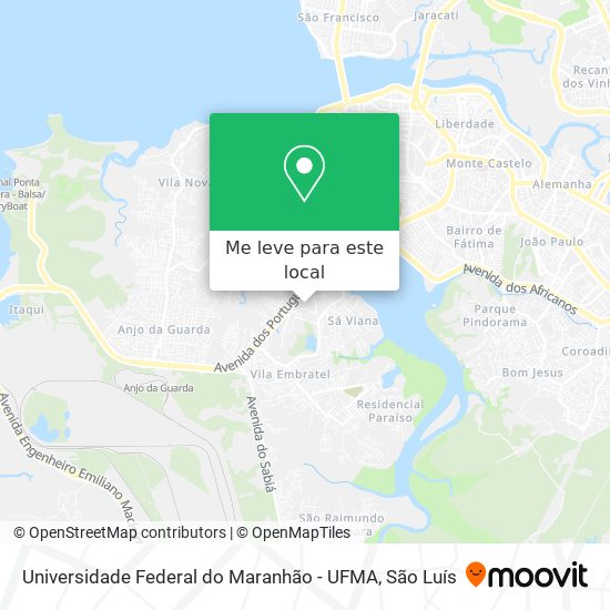 Universidade Federal do Maranhão - UFMA mapa