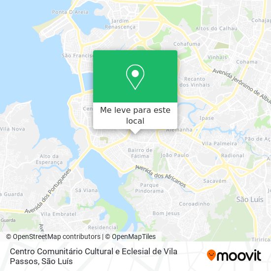 Centro Comunitário Cultural e Eclesial de Vila Passos mapa