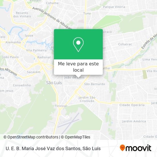 U. E. B. Maria José Vaz dos Santos mapa